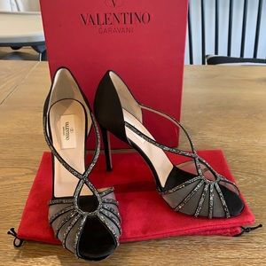 Valentino Crystal Sandals, NWOT